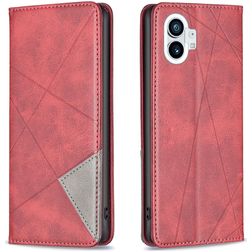 Mobigear Rhombus Slim Nothing Phone (1) Hoesje Bookcase - Rood