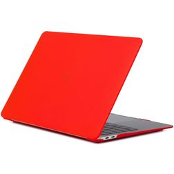Mobigear Matte MacBook Air 13 Inch (2018-2020) Hoes Hardshell Laptopcover MacBook Case - Rood - Model A1932 / A2179 / A2337