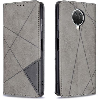 Mobigear Rhombus Slim Nokia G20 Hoesje Bookcase - Grijs