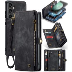 CaseMe 008 Samsung Galaxy S23 FE Hoesje Uitneembare 2in1 Bookcase Portemonnee - Zwart