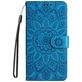 Mobigear Sunflower Samsung Galaxy S24 Plus Hoesje Bookcase Portemonnee - Blauw