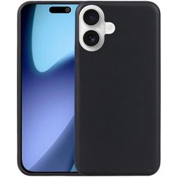 Mobigear Basics iPhone 17 Hoesje Flexibel TPU Backcover - Zwart