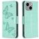 Mobigear Butterfly iPhone 15 Plus Hoesje Bookcase Portemonnee - Groen