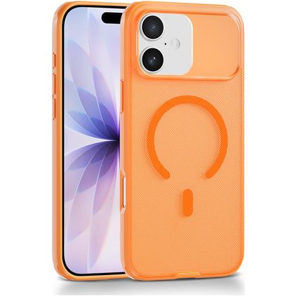 Mobigear Shockproof Grip iPhone 17 MagSafe Hoesje Hardcase Backcover - Oranje