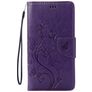 Mobigear Flowers iPhone 8 Hoesje Bookcase Portemonnee - Paars