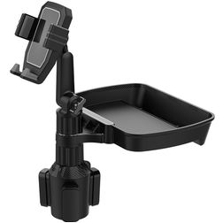 Mobigear Side Tray Telefoonhouder auto Bekerhouder Klem Universeel - Zwart