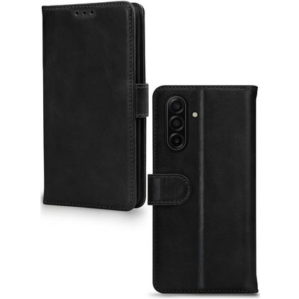 Mobilize Wallet Samsung Galaxy A17 Hoesje Echt Leer Bookcase Portemonnee - Zwart