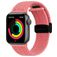 Mobigear Braided Mag Nylon Apple Watch Bandje Magneetsluiting - 49/46/45/44 mm - Roze
