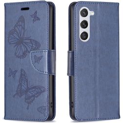 Mobigear Butterfly Samsung Galaxy S24 Hoesje Bookcase Portemonnee - Blauw
