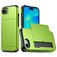 Mobigear Card iPhone 17e Hoesje Hardcase Backcover Shockproof met Pasjeshouder - Groen