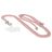 Mobiparts Nylon Phonecord Universeel Telefoonkoord Verstelbaar - Soft Salmon