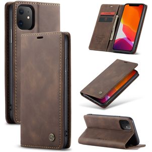 Caseme 013 iPhone 11 Hoesje Bookcase Portemonnee - Bruin
