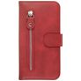 Mobigear Zipper Samsung Galaxy S20 Hoesje Bookcase Portemonnee - Rood