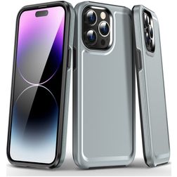 Mobigear Slim Armor iPhone 15 Pro Max Hoesje Hardcase Backcover Shockproof - Grijs