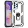 Mobigear Armor Ring Samsung Galaxy A23 Hoesje Hardcase Backcover Shockproof met Ringhouder - Zilver