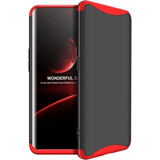 Mobigear TriGuard OPPO Find X Hoesje Hardcase Backcover - Zwart / Rood