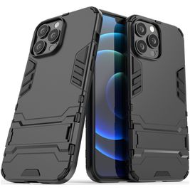 Mobigear Armor Stand iPhone 13 Pro Max Hoesje Hardcase Backcover Shockproof met Standaard - Zwart