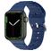 Mobigear Bumpy Siliconen Apple Watch Bandje Gespsluiting - 42/41/40/38 mm - Donkerblauw