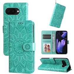 Mobigear Sunflower Google Pixel 9a Hoesje Bookcase Portemonnee - Groen