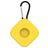 Mobigear Square Key Apple AirTag Hoesje Flexibel Siliconen Sleutelhanger - Geel