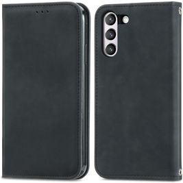 Mobigear Retro Slim Samsung Galaxy S21 FE Hoesje Bookcase Portemonnee - Zwart