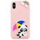 Mobigear Design iPhone XS Max Hoesje Flexibel TPU Backcover - Rainbow Panda