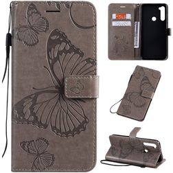 Mobigear Butterfly Xiaomi Redmi Note 8T Hoesje Bookcase Portemonnee - Grijs