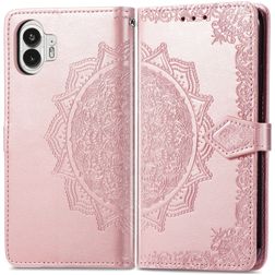 Mobigear Mandala Nothing Phone (2) Hoesje Bookcase Portemonnee - Roségoud