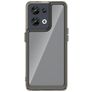 Mobigear Crystal OPPO Reno 8 5G Hoesje Hardcase Backcover - Transparant / Grijs