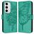 Mobigear Butterfly Samsung Galaxy S24 FE Hoesje Bookcase Portemonnee - Groen