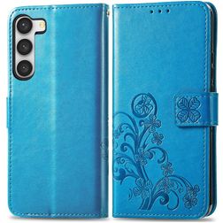 Mobigear Clover Samsung Galaxy A14 Hoesje Bookcase Portemonnee - Blauw