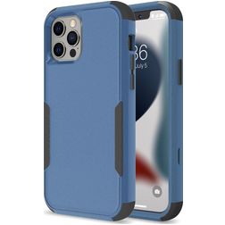 Mobigear Ultra Tough iPhone 14 Plus Hoesje Hardcase Backcover Shockproof - Zwart / Blauw