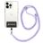 Mobigear Lanyard Universeel Verstelbaar Telefoonkoord - Paars / Wit