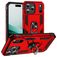 Mobigear Armor Ring iPhone 17 Pro Hoesje Hardcase Backcover Shockproof met Ringhouder - Rood