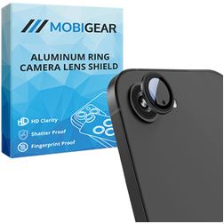 Mobigear Single iPhone 16e Glazen Camera Lens Protector - Case Friendly - Zwart
