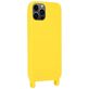 Mobigear Lanyard iPhone 14 Pro Max Siliconen Hoesje met koord - Geel