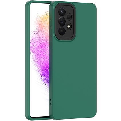 Mobigear Colors Samsung Galaxy A73 Hoesje Flexibel TPU Backcover - Groen