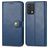 Mobigear Snap Button Realme GT Master Edition Hoesje Bookcase Portemonnee - Blauw