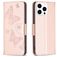 Mobigear Butterfly iPhone 16 Pro Hoesje Bookcase Portemonnee - Roségoud