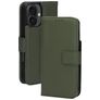 Mobiparts iPhone 16 MagSafe Hoesje Echt Leer Uitneembare 2in1 Bookcase Portemonnee - Groen
