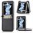 Mobigear Excellent Samsung Galaxy Z Flip 5 Hoesje Hardcase Backcover met Pasjeshouder - Zwart
