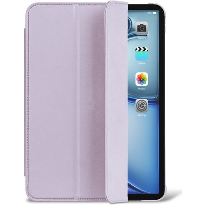 Decoded Textured Slim iPad Air 5 (2022) Hoes Flexibel Siliconen Bookcase - Lavendel