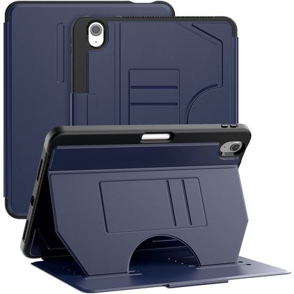 Mobigear Magnetic Folio iPad Air 11 Inch (2026) Hoes Bookcase + Stylus Houder - Marineblauw