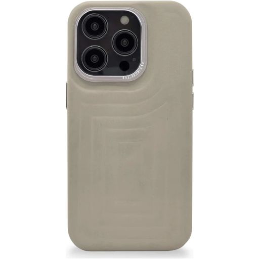 Decoded Embossed iPhone 14 Pro Max Hoesje Echt Leer Backcover - Clay Beige