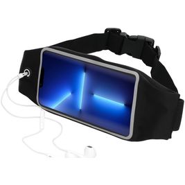 Mobiparts Comfort Fit Belt Telefoonhouder Hardlopen iPhone 13 Pro Max Sport Hoesje Neopreen Heuptas - Zwart