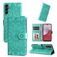 Mobigear Sunflower Samsung Galaxy A14 Hoesje Bookcase Portemonnee - Groen