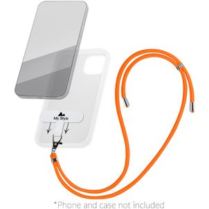 My Style Lanyard Universeel Telefoonkoord Verstelbaar - Oranje