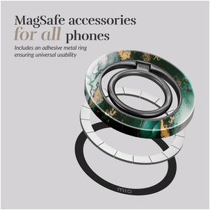 MIO Holder MagSafe Telefoon Ring - Green Marble Universeel