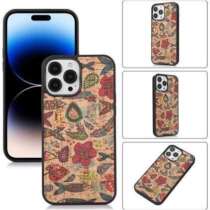 Mobigear Cork iPhone 14 Pro Hoesje Flexibel TPU Backcover - Model 2
