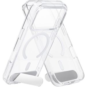 Mobiparts Hardcover Doorzichtig iPhone 18 Pro MagSafe Hoesje Hardcase Backcover met Standaard - Transparant